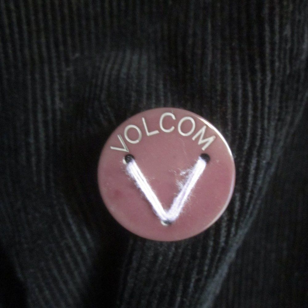 Volcom Womens Size Xs Black Button Front Collared… - image 3